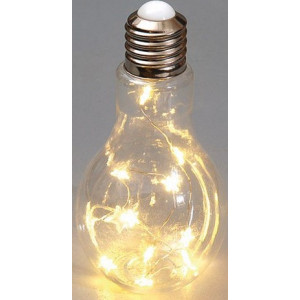 Χριστουγεννιάτικη Λάμπα Μπαταρίας Copper Με 10Led Θερμό Φωτισμό 10 x 20cm