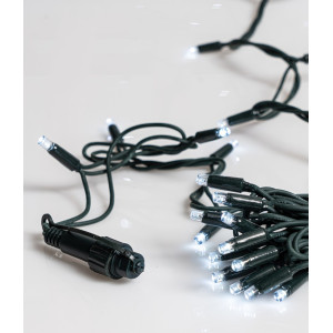 400Led Rubber Λαμπάκια Καουτσούκ Επεκτεινόμενα Ip44 Με Πράσινο Καλώδιο/Λευκό Λαμπάκι 39Μέτρα (Kelvin: 6.000 - 10.000)