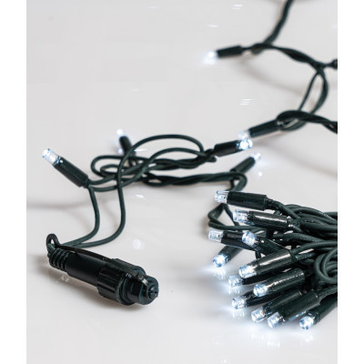 400Led Rubber Λαμπάκια Καουτσούκ Επεκτεινόμενα Ip44 Με Πράσινο Καλώδιο/Λευκό Λαμπάκι 39Μέτρα (Kelvin: 6.000 - 10.000)