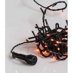 240Led Λαμπάκια Με Επέκταση,Πρόγραμμα Και Μετασχηματιστή Ip44 ,Πράσινο Καλώδιο/Πορτοκαλί Λαμπάκι ,12 Μέτρα (5cm Απόσταση)