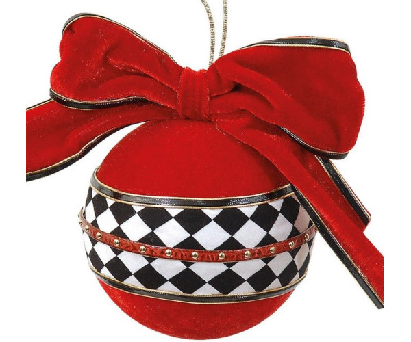 Πάνινη Χριστουγεννιάτικη Μπάλα 8 x 8 x10(h)cm