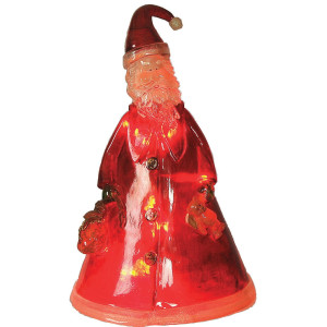 Φωτιζόμενος Άκρυλικός Άγιος Βασίλης Με Θερμό Φωτισμό 37 CM