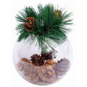 Διάφανη Πλαστική Χριστουγεννιάτικη Μπάλα 8cm,Σέτ/3