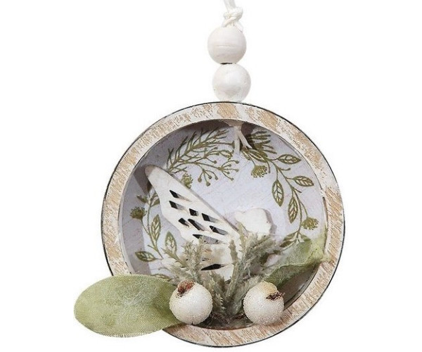 Ξύλινα Χριστουγεννιάτικη Μπάλα 3 x 7 x 9(h)cm