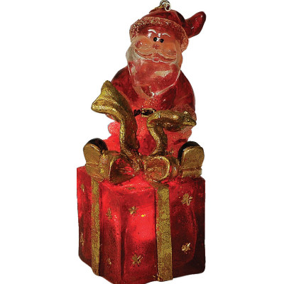 Φωτιζόμενος Ακρυλικός Άγιος Βασίλης Με Θερμό Φωτισμό 11cm