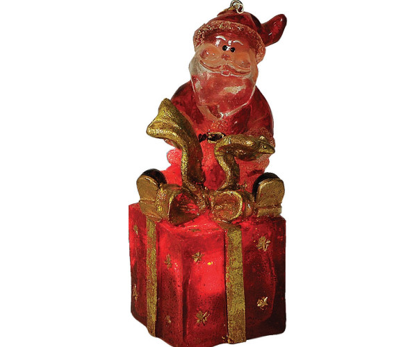 Φωτιζόμενος Ακρυλικός Άγιος Βασίλης Με Θερμό Φωτισμό 11cm