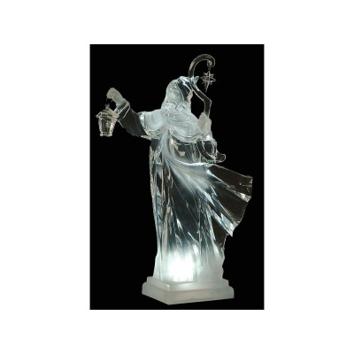 Ακρυλικός Επιτραπέζιος Διακοσμητικός Άγιος Βασίλης Με Φώς Μπαταρίας 30(Η)cm