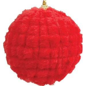 Κόκκινη Χριστουγεννιάτικη Μπάλα 8cm,Σέτ/3