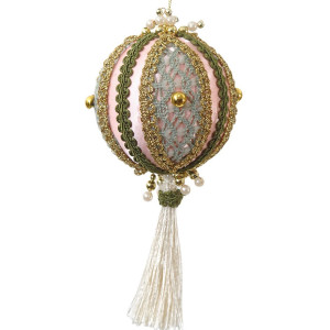 Ρόζ Χριστουγεννιάτικη Μπάλα 8cm