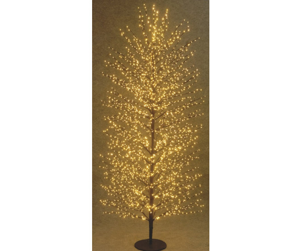 Μάυρο Φωτιζόμενο Δέντρο Με 3000 Led Copper Φωτάκια Θερμού Φωτισμού ,Μετασχηματιστή ip44 Και Dimmer 250(h)cm