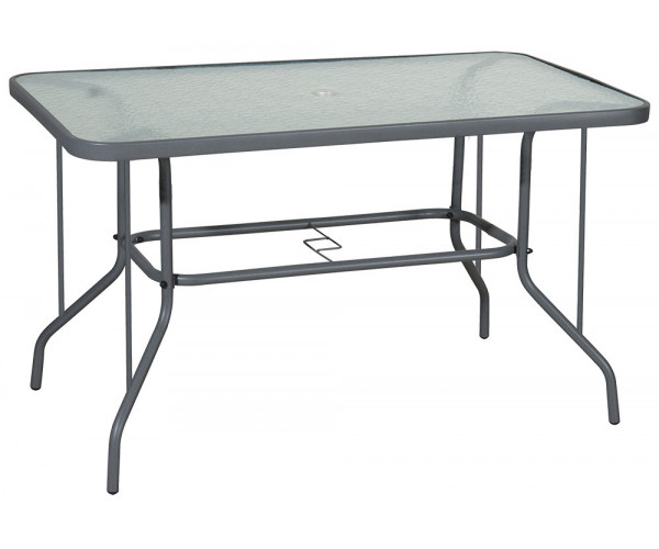 Μεταλλικό Παραλ/μο Τραπέζι Με Τζάμι 140 x 80 x 70(h)cm