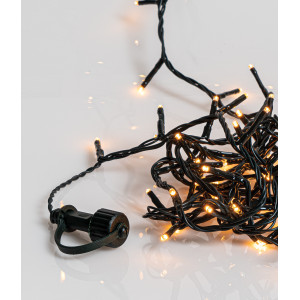 500Led Λαμπάκια Με Επέκταση Και Μετασχηματιστή Ip44 ,Πράσινο Καλώδιο/Θερμό (Amber) Λαμπάκι , (5cm Απόσταση) 25 Μέτρα , Με Καρούλι Αποθήκευσης (Kelvin: 2.100 - 2.300)