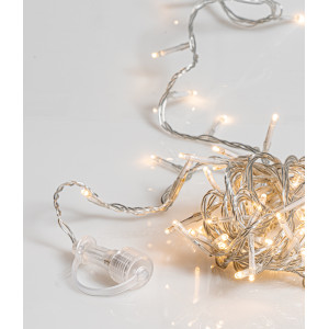 100Led Λαμπάκια Με Επέκταση,Πρόγραμμα Και Μετασχηματιστή Ip44 ,Διάφανο Καλώδιο/Θερμό Λαμπάκι Day Light ,(5cm Απόσταση) 5 Μέτρα (Kelvin: 3.500 - 4.000)