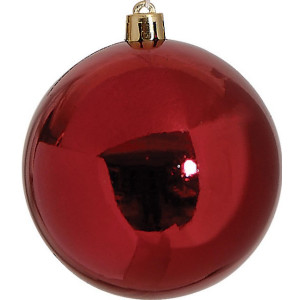 Μώβ Γυαλιστερή Χριστουγεννιάτικη Μπάλα 10cm,Σέτ/4