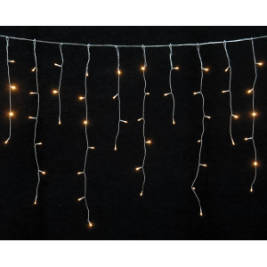 300Led Ασύμμετρη Κουρτίνα Με Επέκταση Και Μετασχηματιστή Ip44, 600 x 75(h)cm,Διάφανο Καλώδιο/ Θερμό Λαμπάκι , (Kelvin: 2.500 - 3.000)