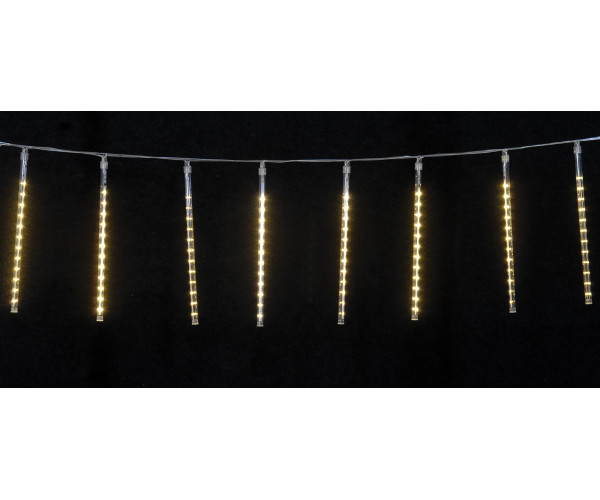 192Led Επεκτεινόμενη Κουρτίνα Με 8 Tube Με Ηλιακό Πάνελ Προγραμμάτων ,Χρονοδιακόπτη Και Ντίμερ ,230 x 30(h)cm