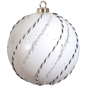 Πλαστική Χριστουγεννιάτικη Μπάλα 10cm ,Σέτ/4