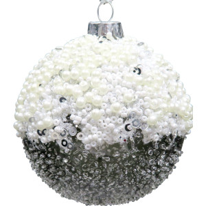 Διάφανη Γυάλινη Χριστουγεννιάτικη Μπάλα 8cm , Σέτ/6 Τεμαχίων