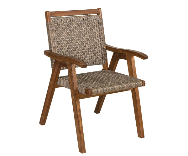 Ξύλινη Πολυθρόνα Acacia Wood Με Rattan Ξύλινη Πολυθρόνα Acacia Wood Με Rattan