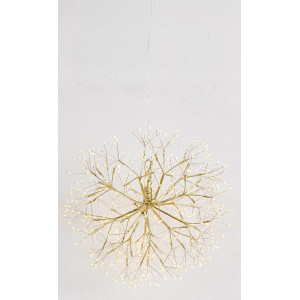 Χρυσή Φωτιζόμενη Χριστουγεννιάτικη Μπάλα Αχινός Με 576 Led Copper Θερμού Φωτισμού Με Μετασχηματιστή ip44 Και Dimmer 40cm