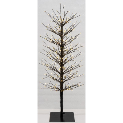 Μάυρο Φωτιζόμενο Δέντρο Με 320 Led Φωτάκια (32 Led Flash) ,Μετασχηματιστή ip44 Και Dimmer 90(h)cm