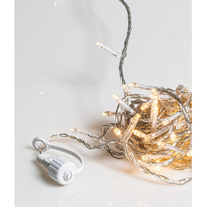 500Led Λαμπάκια All Flasher Με Επέκταση Και Μετασχηματιστή Ip44 ,Διάφανο Καλώδιο/Θερμό Λαμπάκι ,25 Μέτρα (Kelvin: 2.500 - 2.800)