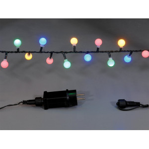 100Led Φωτάκια Με Μπίλια Με Επέκταση Και Μετασχηματιστή Ip44,Με Πράσινο Καλώδιο / Πολύχρωμο Λαμπάκι 5 μέτρα