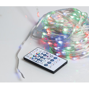 200Led Λαμπάκια Rgb App -Wifi Με Μετασχηματιστή Ip44 ,Με Διάφανο Πλακέ Καλώδιο/Διάφορους Φωτισμούς,20 Μέτρα