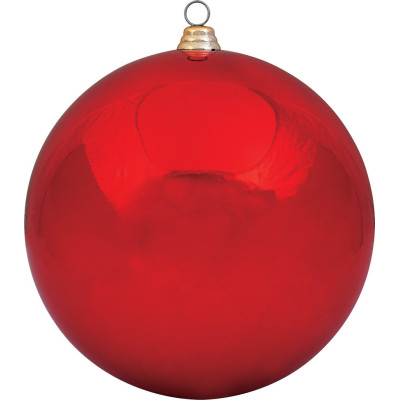 Κόκκινη Πλαστική Γυαλιστερή Χριστουγεννιάτικη Μπάλα 40cm