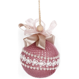 Ρόζ Πλαστικές Χριστουγεννιάτικες Μπάλες ,Σέτ 4 Τεμαχίων 10cm,Σέτ/4