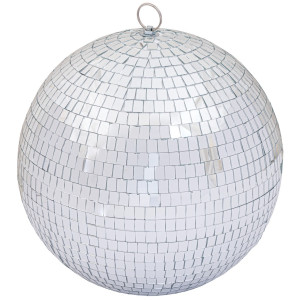 Ασημί Disco Πλαστική Χριστουγεννιάτικη Μπάλα 30cm