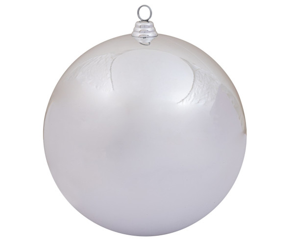 Ασημί Πλαστική Γυαλιστερή Χριστουγεννιάτικη Μπάλα 40cm