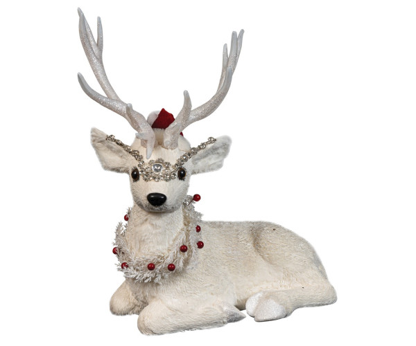 Χριστουγεννιάτικο Διακοσμητικό Καθιστό Ελάφι 47 x 26 x 50(h)cm