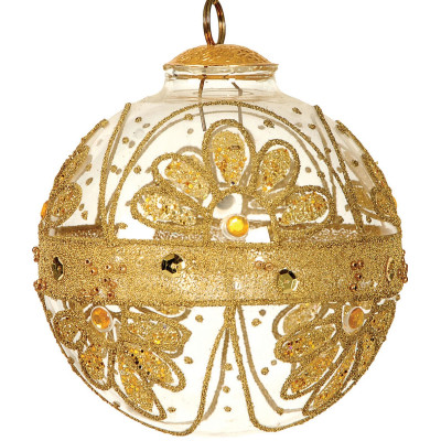 Γυάλινη Χριστουγεννιάτικη Μπάλα 10cm,Σέτ/2