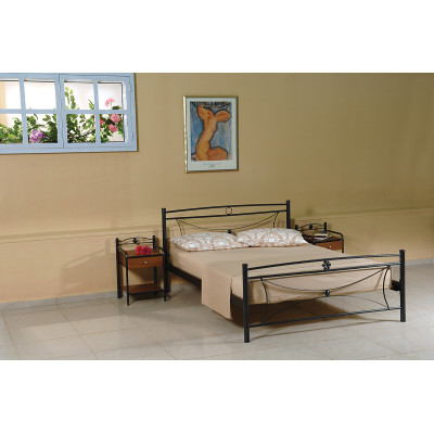 King Size Μεταλλικό Κρεβάτι Μαργαρίτα 168 x 208cm 