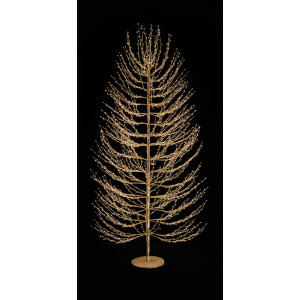 Χρυσό Φωτιζόμενο Δέντρο Με 2000 Led Φωτάκια Θερμού Φωτισμού ,Μετασχηματιστή ip44 Και Dimmer 180(h)cm
