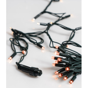 100Led Rubber Λαμπάκια Επεκτεινόμενα Με Πράσινο Καλώδιο/Κόκκινο Λαμπάκι ,Ip44 , 10 Μέτρα