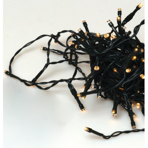 100Led Φωτάκια Με Ηλιακό Πάνελ , 8 Προγράμματα Και Μετασχηματιστή Ip44, Πράσινο Καλώδιο/Θερμό Λαμπάκι (10cm Απόσταση) 10 Μέτρα (Kelvin: 2.500 - 3.000)