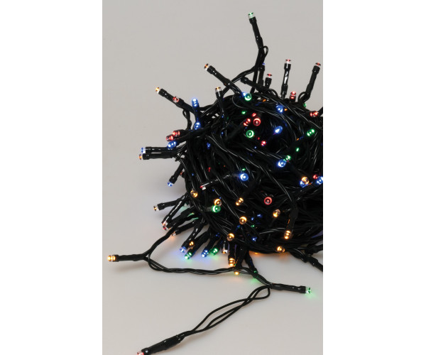 100Led Φωτάκια Με Ηλιακό Πάνελ , 8 Προγράμματα Και Μετασχηματιστή , Πράσινο Καλώδιο/Πολύχρωμο Λαμπάκι 10 Μέτρα