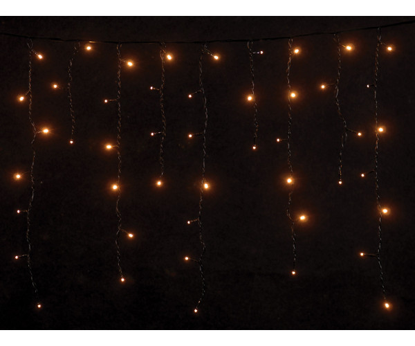 100Led Σταθερή Ασύμμετρη Κουρτίνα Rubber Με Επέκταση Ip65 Και Μπρίζα Σούκο 200 x 70(h)cm,Πράσινο Καλώδιο/ Θερμό Λαμπάκι (Kelvin: 2.500 - 2.800) 