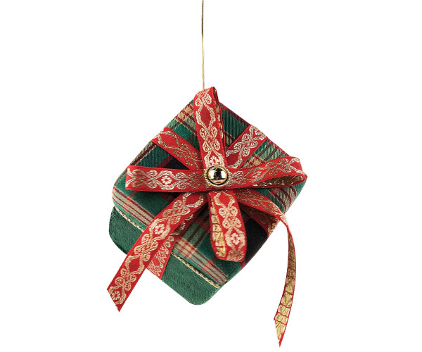 Πράσινη Πάνινη Χριστουγεννιάτικη Μπάλα 10 x 10 x 11cm