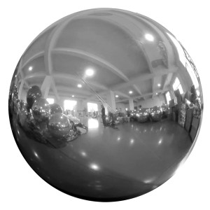 Ασημί Φουσκωτή Διακοσμητική Χριστουγεννιάτικη Μπάλα 80cm