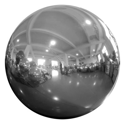 Ασημί Φουσκωτή Διακοσμητική Χριστουγεννιάτικη Μπάλα 80cm