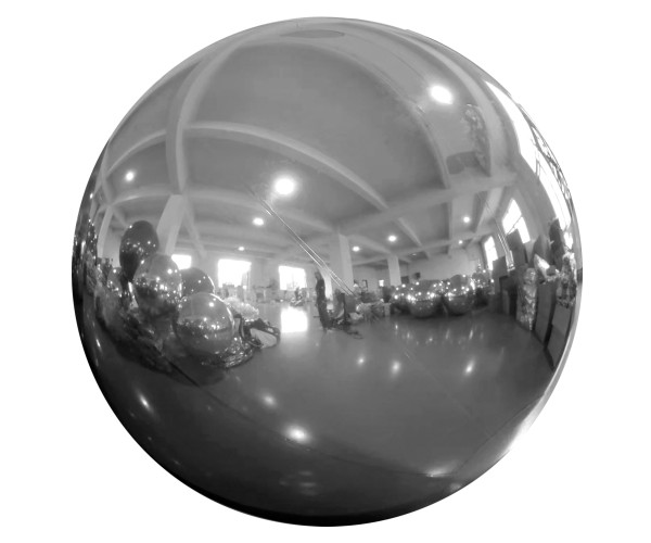 Ασημί Φουσκωτή Διακοσμητική Χριστουγεννιάτικη Μπάλα 80cm