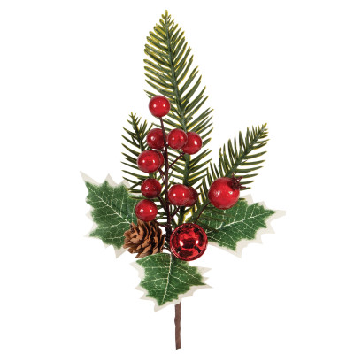 Χριστουγεννιάτικο Διακοσμητικό Κλαδί Γκί 23cm