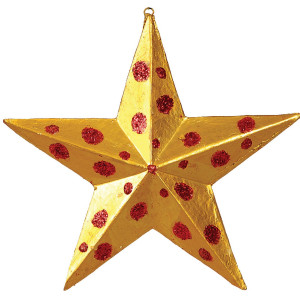 Χριστουγεννιάτικη Κορυφή Δέντρου Αστέρι 16cm