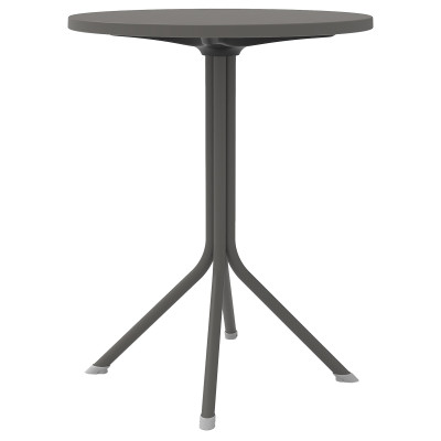 Dark Grey Τραπέζι Πολυπροπυλένιου Με UV Προστασία Φ60cm