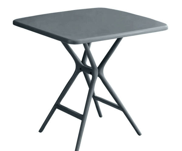 Dark Grey Τραπέζι Πολυπροπυλένιου Με UV Προστασία 72 x 72cm