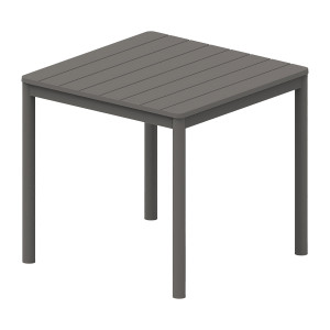 Dark Grey Τραπέζι Πολυπροπυλένιου Με UV Προστασία 80 x 80cm