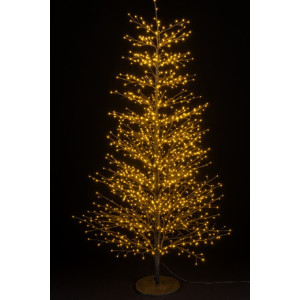 Μάυρο Φωτιζόμενο Δέντρο Με 1940 Led Copper Φωτάκια Με Θερμό Φωτισμό ,Με Μετασχηματιστή ip44 180(h)cm